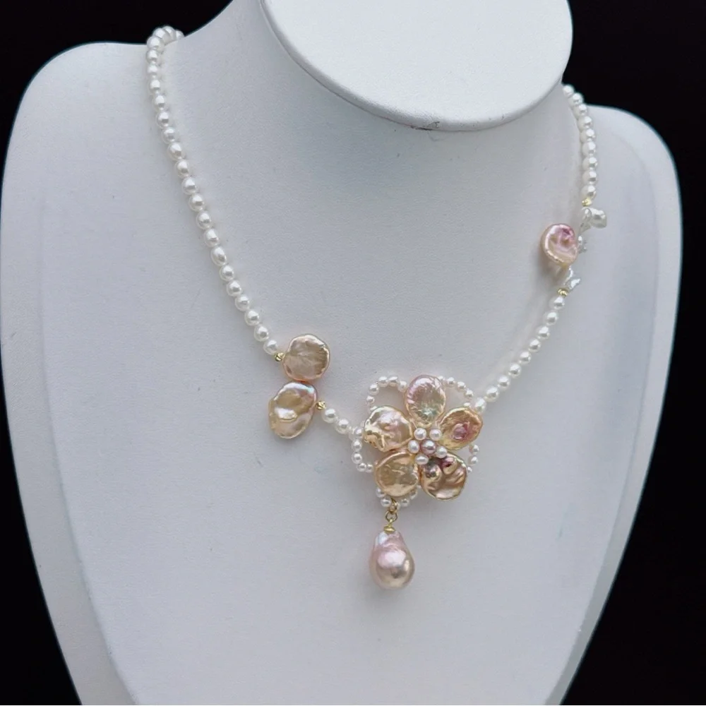 26X178 Handmade Premium Quality Freshwater Baroque Pearl Necklace - Picture 7 of 11